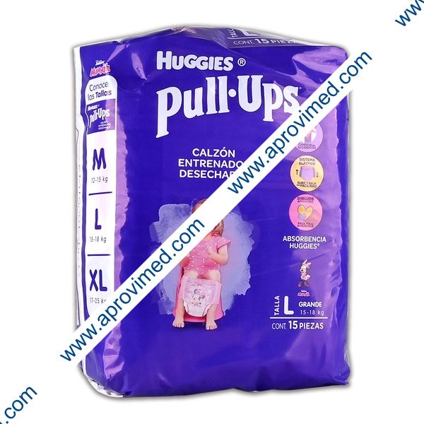 HUGGIES PULL-UPS Niña GRANDE 15-18 Kg. c/15 pzs.