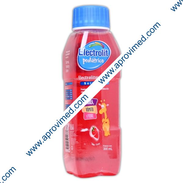 ELECTROLIT PEDIÁTRICO Electrolitos Orales SOL. SAB. FRESA 300 ML.