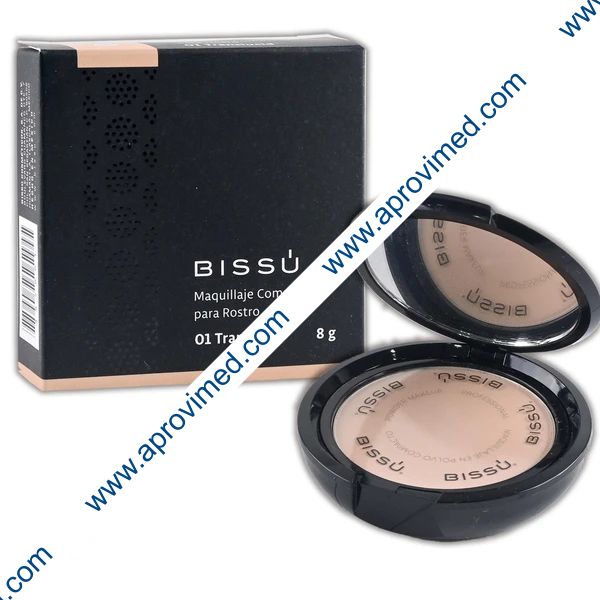 BISSÚ MAQUILLAJE COMPACTO p/ROSTRO Tono 01-Translucid c/1 Pza. 8 G.