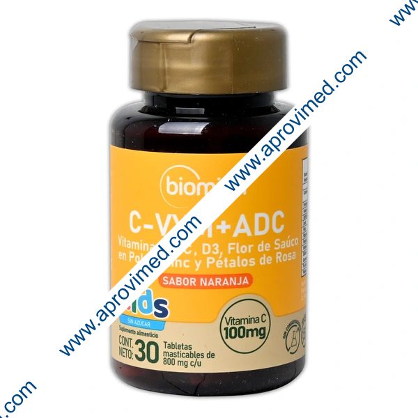 C-VYM+ADC KIDS c/30 TABS. MAST. Sab. Naranja 800 MG.