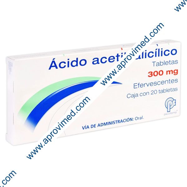 ÁCIDO ACETILSALICÍLICO (Psicofarma) c/20 TABS. Efervs. 300 MG.