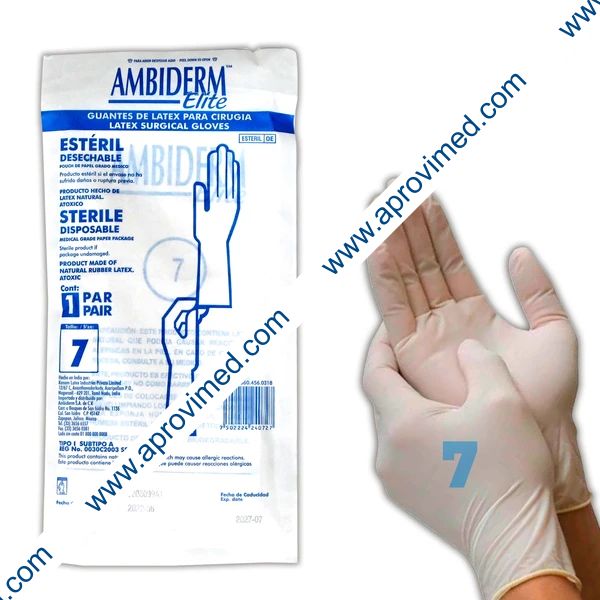 AMBIDERM Elite GUANTES LTX CIRUGÍA Estéril Talla 7 c/1 PAR.