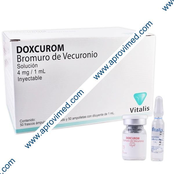 DOXCUROM Sol. Iny. c/50 FCO. AMP. 4 MG/1 ML.