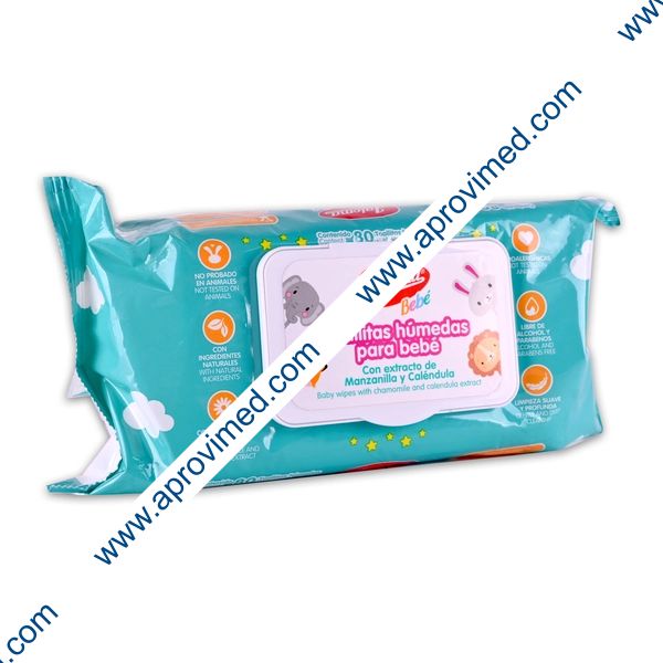 TOALLITAS HÚMEDAS Para BEBÉ (Jaloma) Paq. c/80 Pzs.