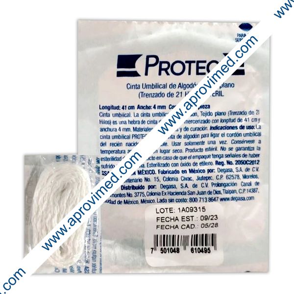 CINTA UMBILICAL Estéril (Protec) 4mm. X 41cm. c/1 Pza.