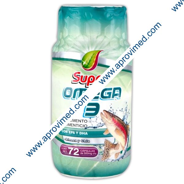 OMEGA-3 c/EPA y DHA (Supra) c/72 CAPS. 500 MG.