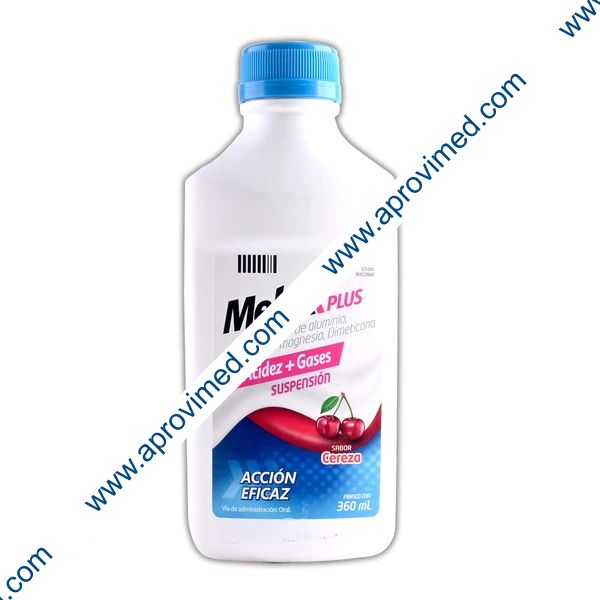 MELOX PLUS SUSP. Sab. Cereza Fco. 360 ML. 3.7-4.0-0.5 G/100 ML.