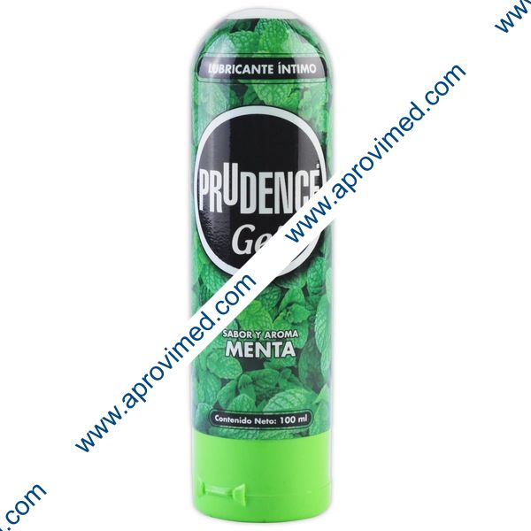 PRUDENCE GEL Lubricante Íntimo Sabor y Aroma MENTA Fco. 100 ML.