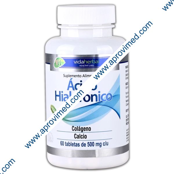 ÁCIDO HIALURÓNICO (Vida Herbal) c/60 TABS. 500 MG.