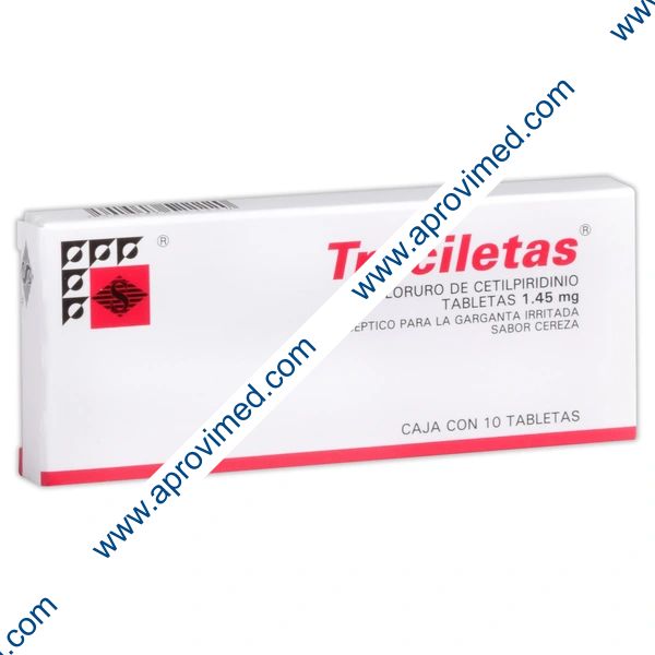 TROCILETAS c/10 TABS. Sabor Cereza 1.45 MG.