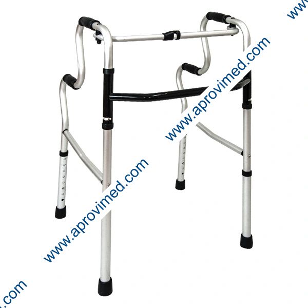 ANDADERA de ALUMINIO 2 NIVELES DE APOYO (Eko-Mobility) Col. Plata.