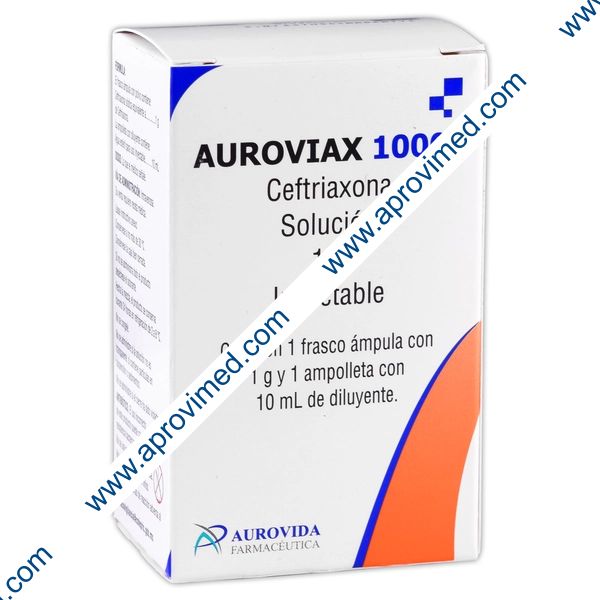 AUROVIAX 1000 Sol. Iny.  IV. c/1 FCO. AMP. 1 G/10 ML.