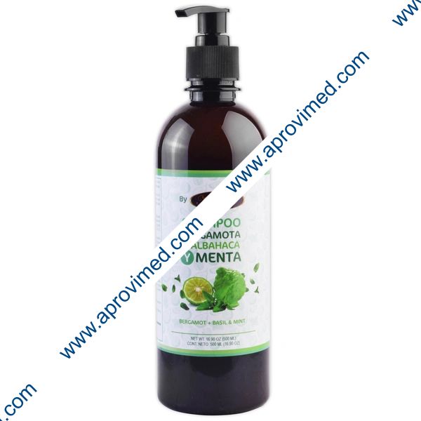 SHAMPOO BERGAMOTA+ALBAHACA y MENTA (Karla Di) 500 ML.