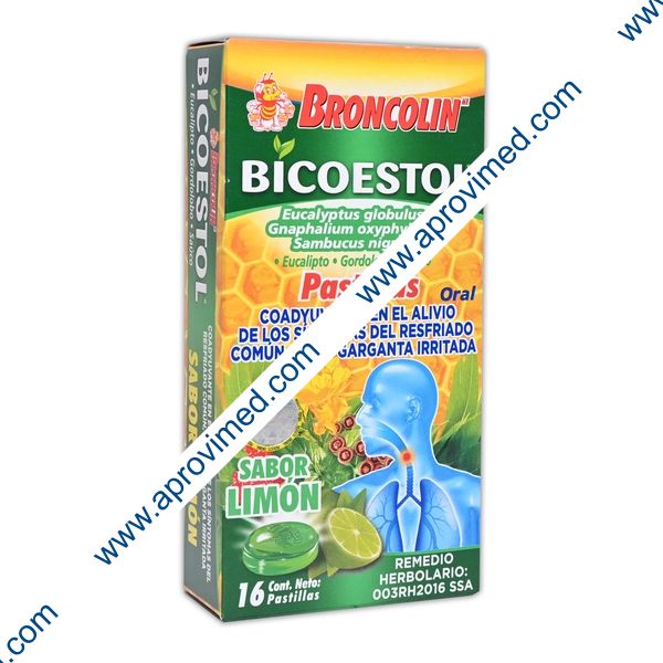 BICOESTOL Sab. Limón Cja. c/16 PASTILLAS. 2.5 G.