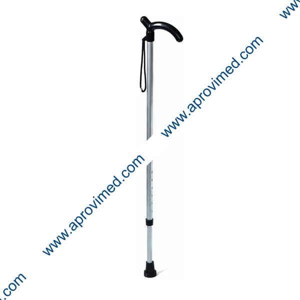 BASTÓN ALUMINIO Puño Alemán (Mobicare) Col. Plata.