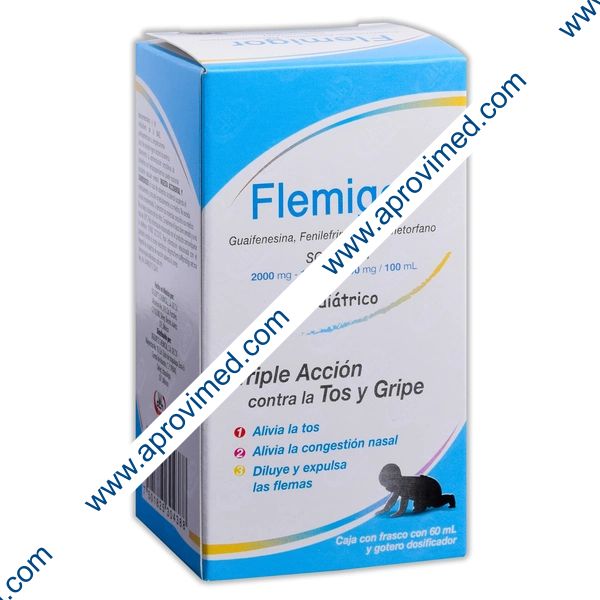 FLEMIGOR SOL. Pedtco. Fco. 60 ML. 2000-100-200 MG/100 ML. y Dosificador.