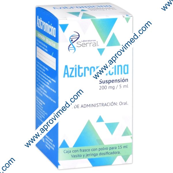 AZITROMICINA (Serral) SUSP. Fco. 15 ML. 200 MG/5 ML.