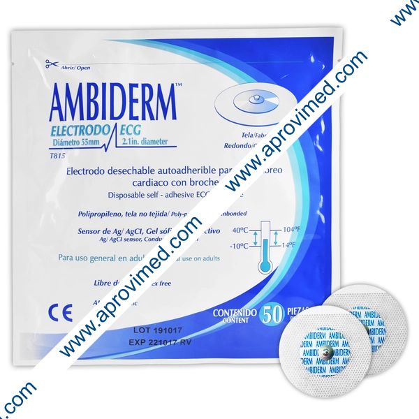 ELECTRODO ECG T815 Tela/Redondo (Ambiderm) Adulto Paq. c/50 Pzs.