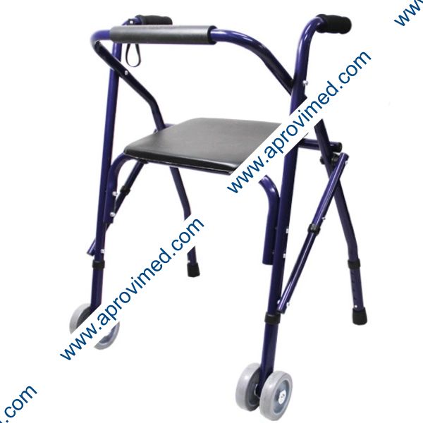 ANDADERA ROLLATOR SENCILLA PLGBLE ALT AJUST c/RDAS. (Azul)