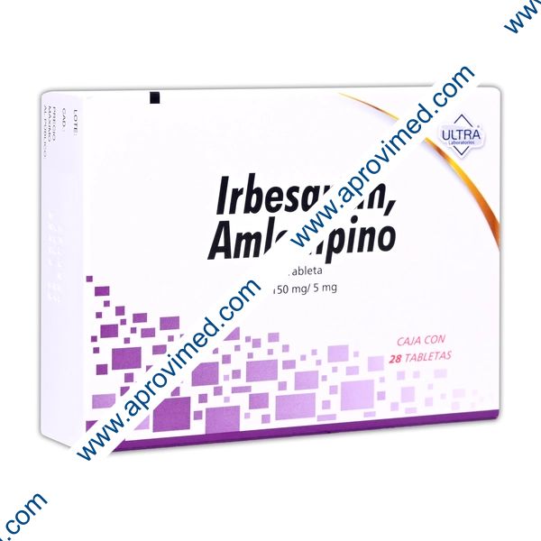 IRBESARTÁN/AMLODIPINO (Ultra) c/28 TABS. 150/5 MG.