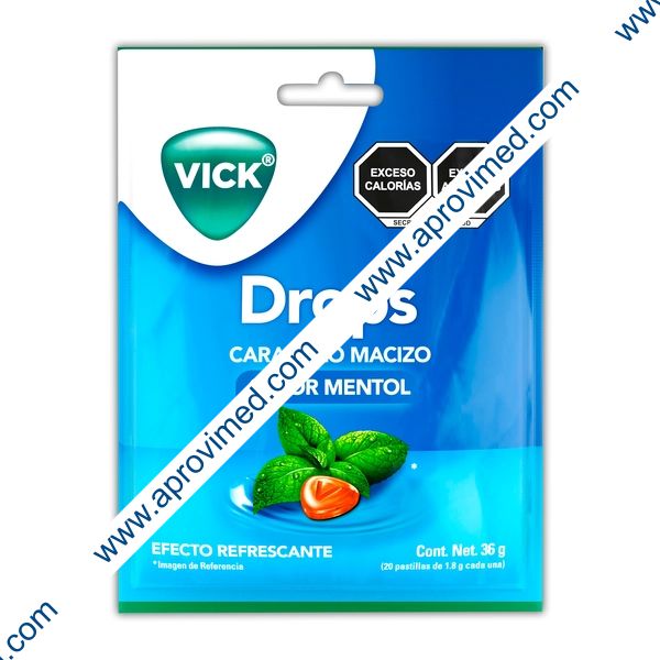 VICK DROPS Sab. Mentol Sob. c/20 PASTILLAS 1.8 G.