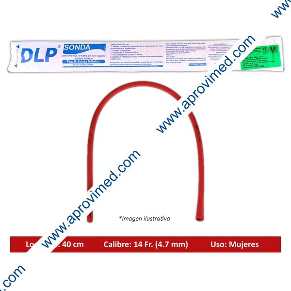 SONDA NÉLATON de LÁTEX (DLP) Long. 40cm. Cal. 14 Fr. c/1 Pza.