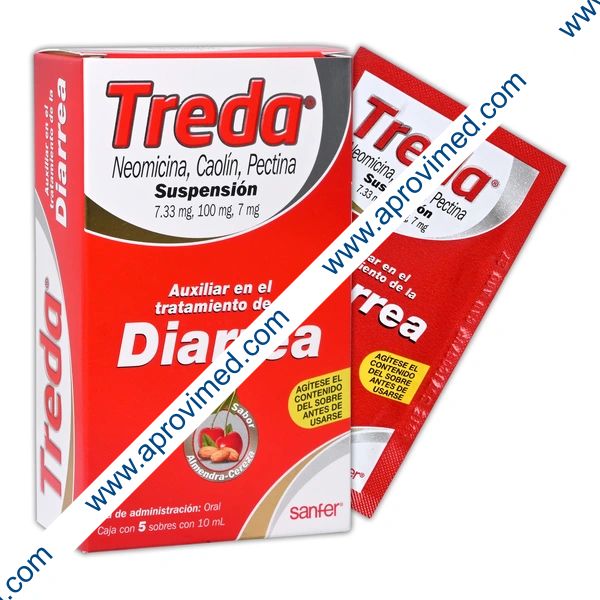 TREDA SUSP. Sab. Almendra-Cereza Cja. c/5 SOBS. 10 ML. 7.33/100/7 MG.