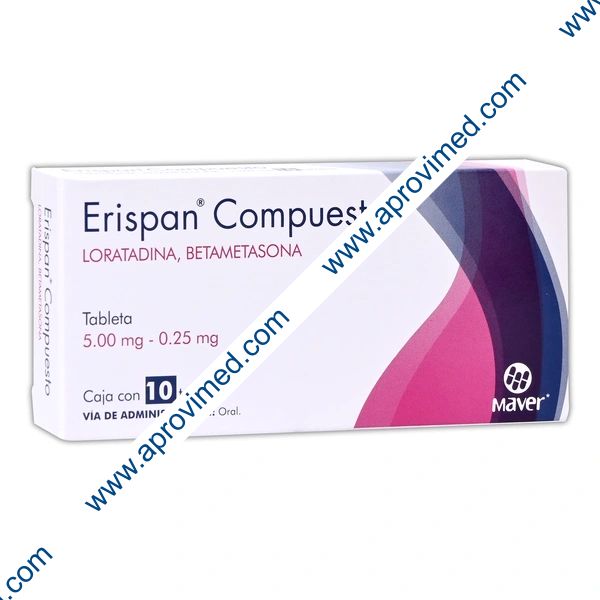 ERISPAN COMPUESTO c/10 TABS. 5.00/0.25 MG.