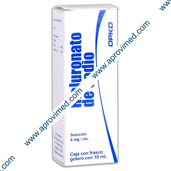 HIALURONATO DE SODIO (Opko) SOL. Oft. Fco. Gotero 10 ML. 4 MG/1 ML.