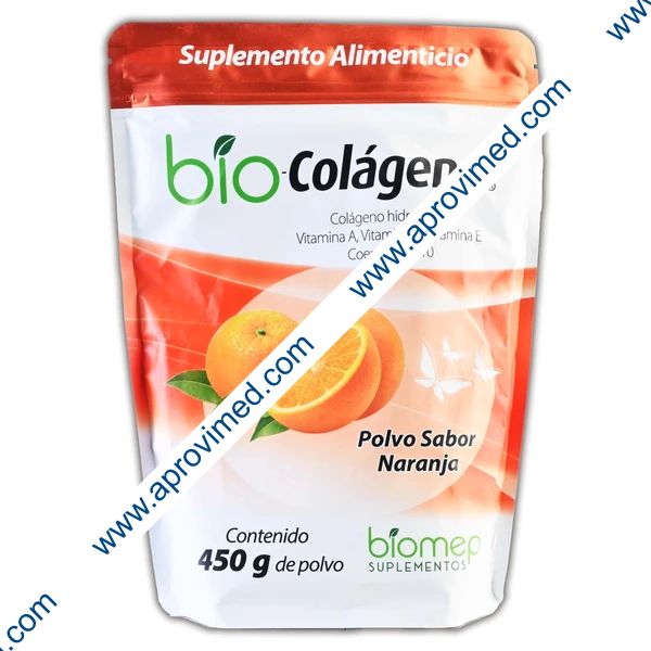 BIO-COLÁGENO POLVO Sabor Naranja BOLSA c/450 G.