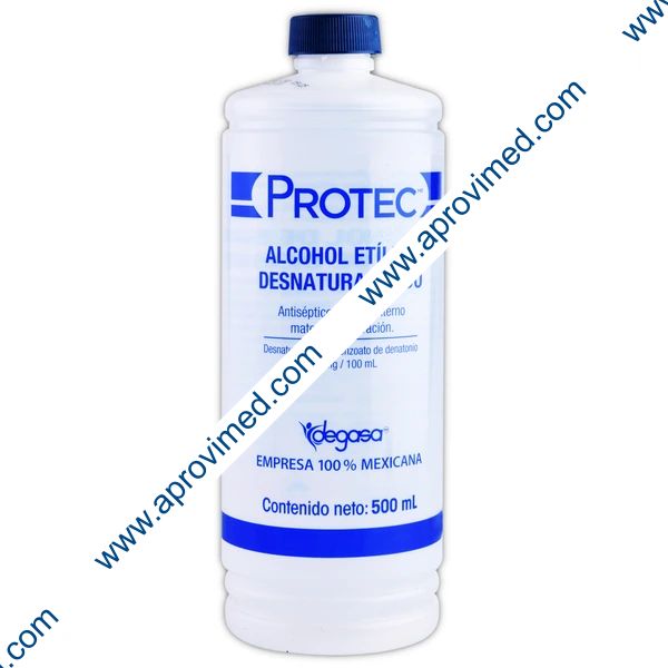 ALCOHOL ETÍLICO Desnaturalizado (Protec) 70%  Fco. 500 ML.