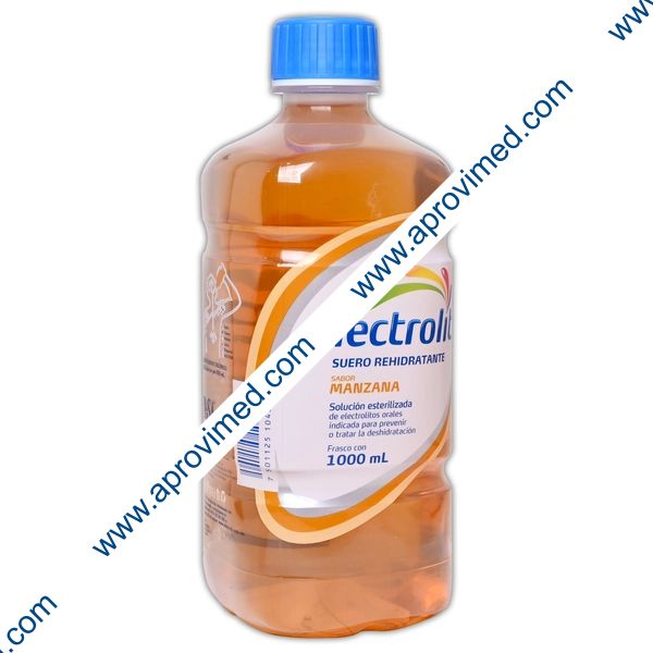 ELECTROLIT Electrolitos Orales SOL. SAB. MANZANA 1000 ML.