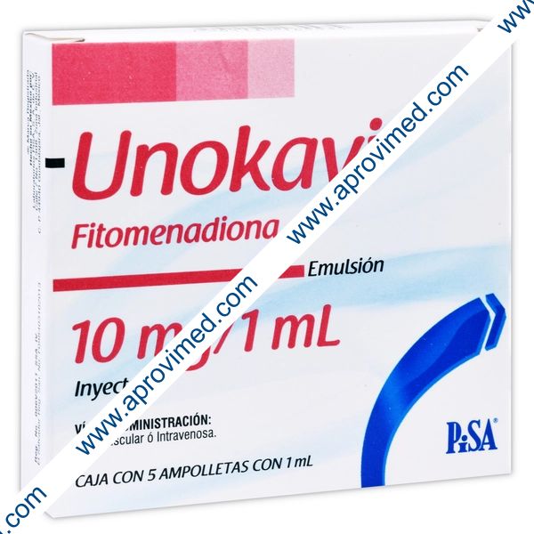 UNOKAVI Emulsión Iny. c/5 AMPTAS. 10 MG/1 ML.