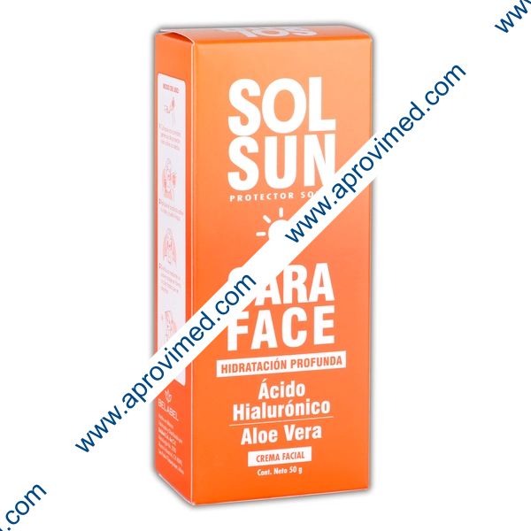SOLSUN CARA FACE 50+FPS (Hidratación Profunda) CREMA FACIAL Tubo c/ 50 G.