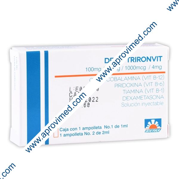 DEXA-TRIRONVIT Sol. Iny. c/2 AMPTAS. (1-2) 100-100-1-4 MG/3 ML.