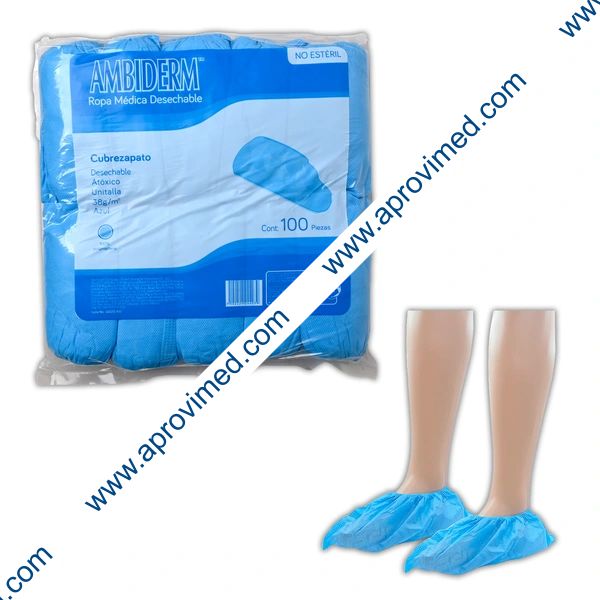 CUBREZAPATO DESECHABLE UNITALLA (Ambiderm) Col. Azul Paq. c/100 Pzs.