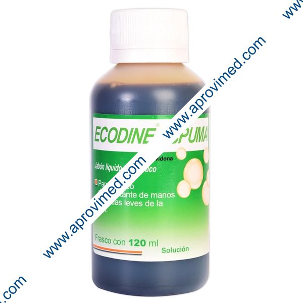 ECODINE ESPUMA Solución Antiséptica Tópica Fco. 120 ML. 8 G/100 ML.