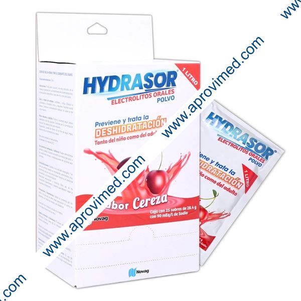 HYDRASOR POLVO "Sab. CEREZA" EXHIB. c/25 SOBS. 28.4 G. p/1 L.