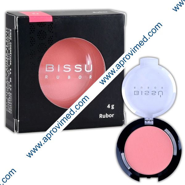 BISSÚ RUBOR POLVO COMPACTO Tono 01-Salmon c/1 Pza. 4 G.