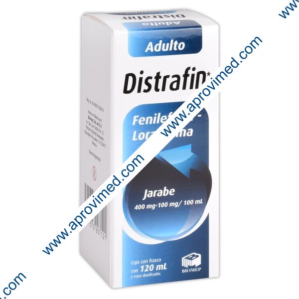 DISTRAFIN JARABE Adulto Fco. 120 ML. 400-100 MG/100 ML.