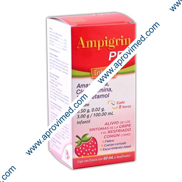 AMPIGRIN PFC JBE. Infantil Fco. 60 ML. 0.50-0.02-3.00 G/100 ML.