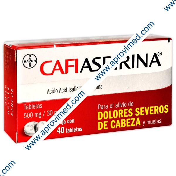 CAFIASPIRINA c/ 40 TABS. 500/30 MG.