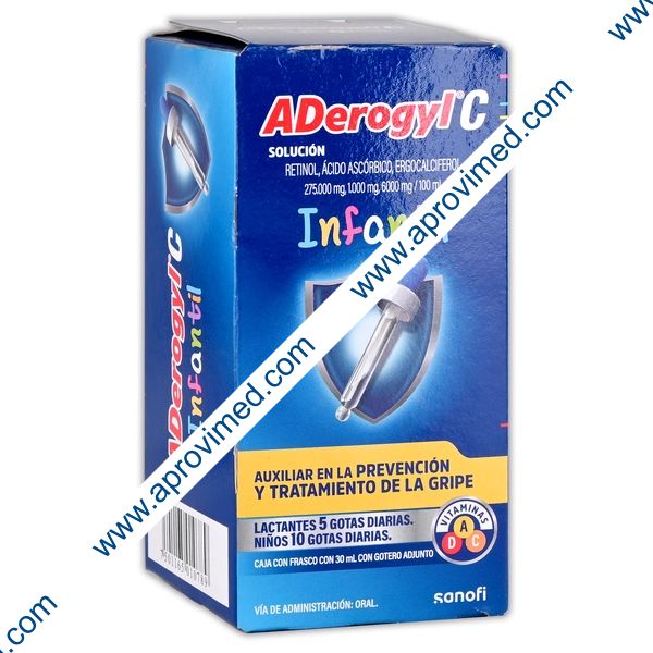 ADEROGYL-C SOL. Infantil Fco. Gotero 30 ML. 275.000-1.000-6000 MG/100 ML.