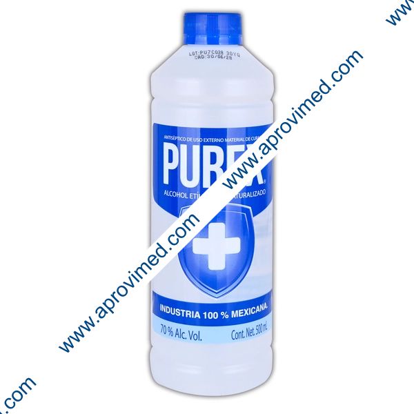 ALCOHOL ETÍLICO Desnaturalizado (Purex) 70% Fco.  500 ML.