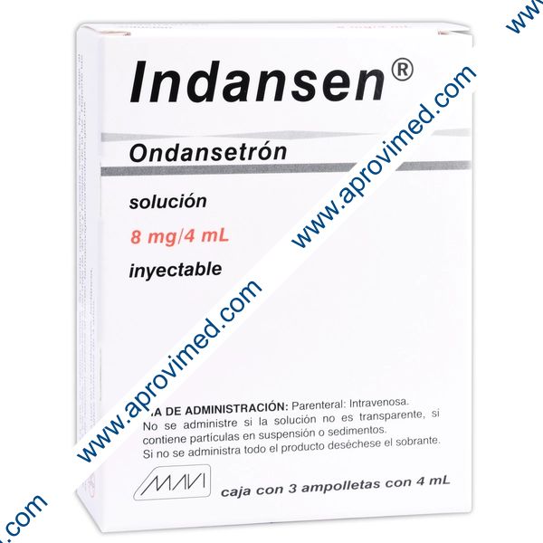 INDANSEN Sol. Iny. c/3 AMPTAS. 8 MG/4 ML.