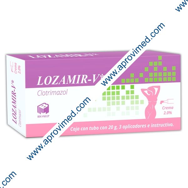 LOZAMIR-V CREMA VAGINAL 2% Tubo c/20 G. y 3 Aplics.