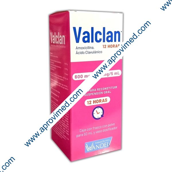VALCLAN 12H. SUSP. Fco. 50 ML. 600-42.90 MG/5 ML.