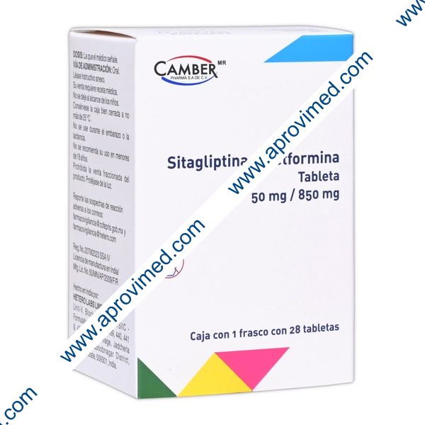 SITAGLIPTINA/METFORMINA (Camber) c/28 TABS. 50/850 MG.