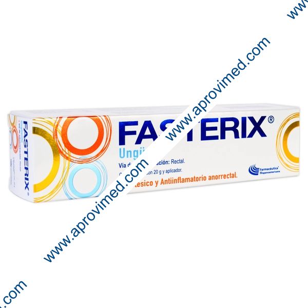 FASTERIX Ungüento Rectal TUBO c/20 G. 5-0.25-3.5/18 G/100 G. y Aplicador.