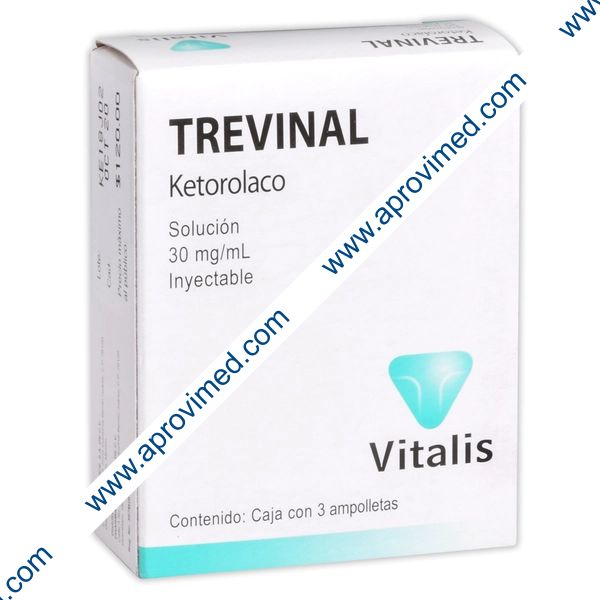 TREVINAL Sol. Iny. c/3 AMPTAS.  30 MG/1 ML.